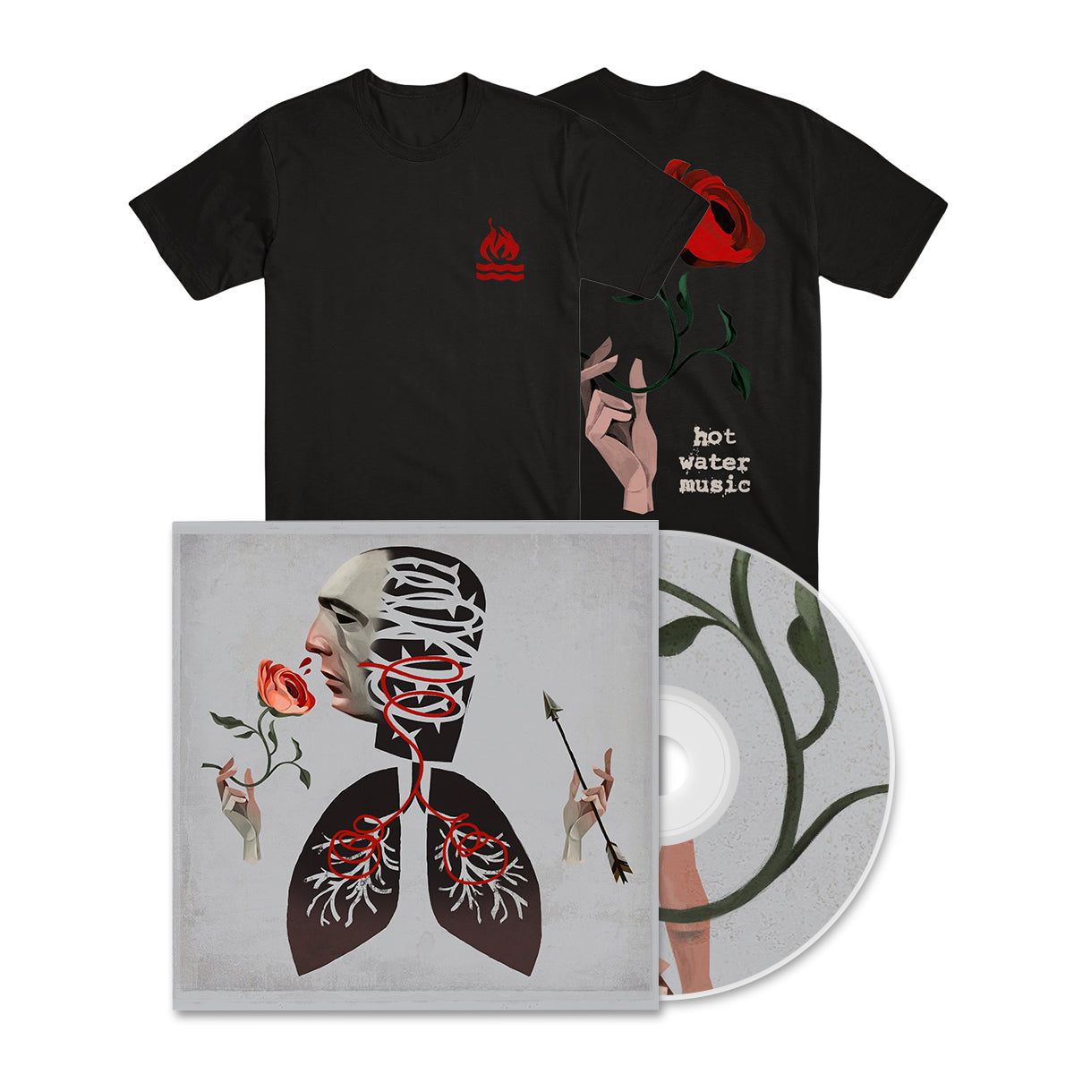 HOT WATER MUSIC "Vows - Black" CD + T-Shirt Bundle