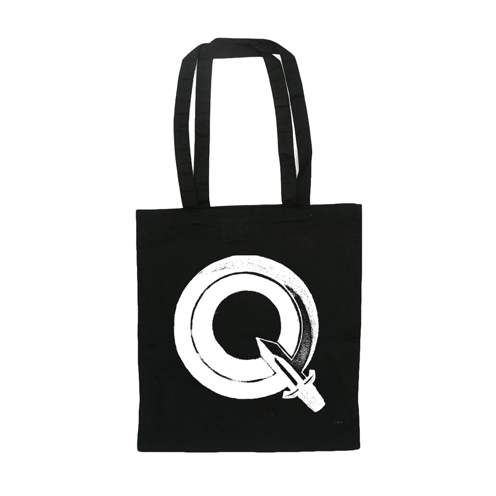 QUALITY CONTROL RECORDS "Q - Black" Tote Bag