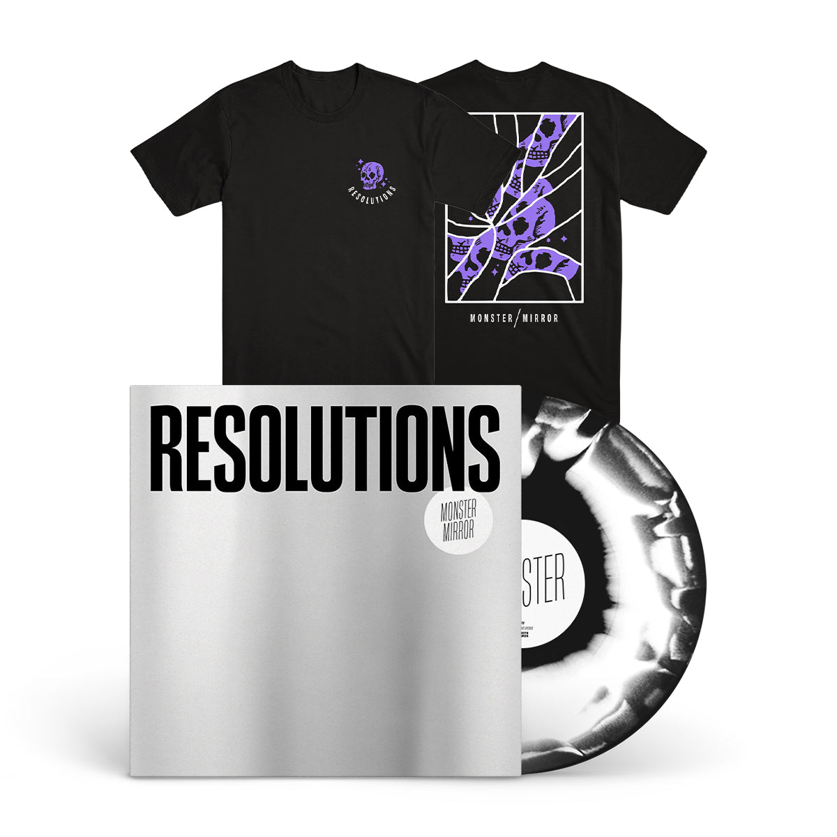 RESOLUTIONS "Monster Mirror" LP + T-Shirt Bundle